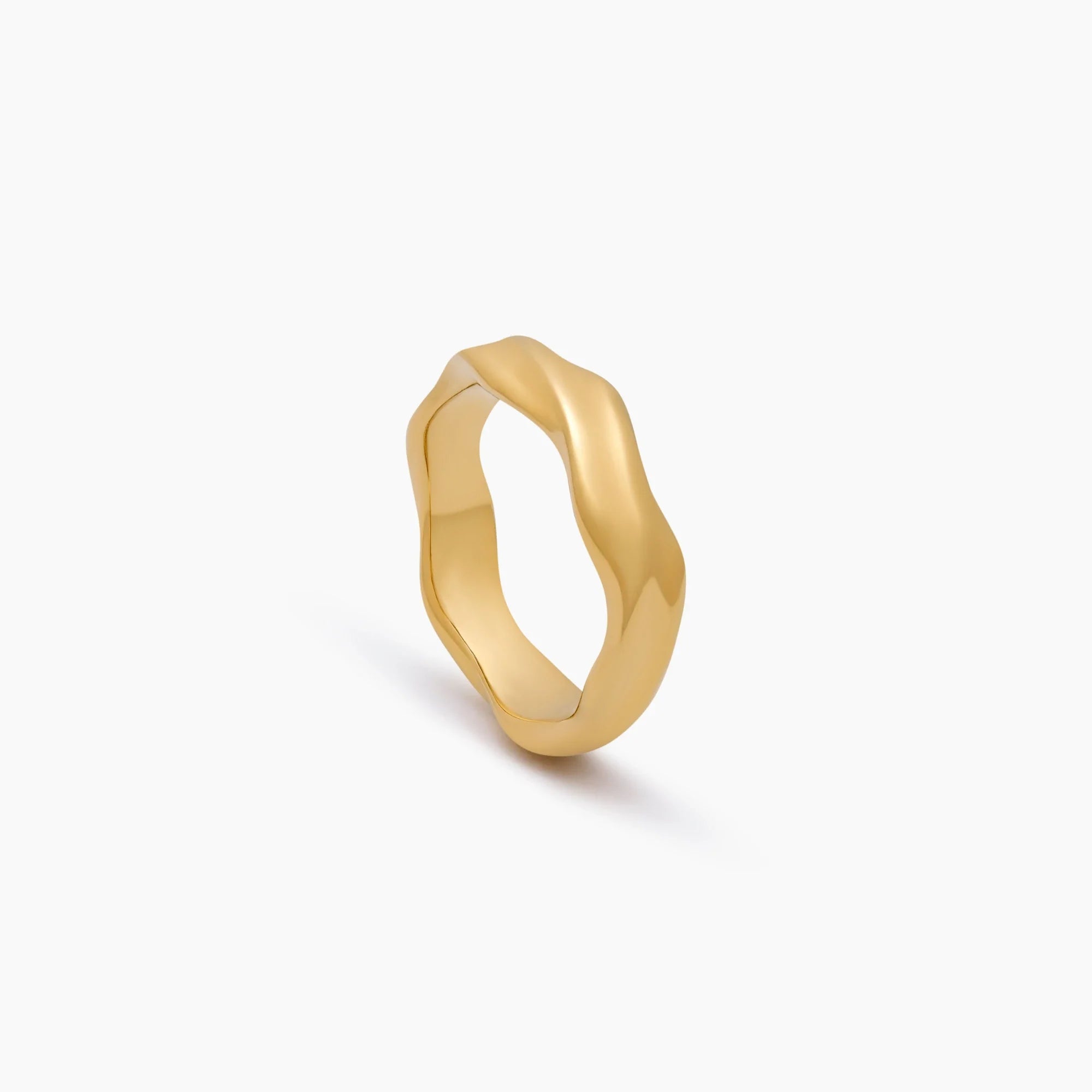 Gold Wave Twist Ring