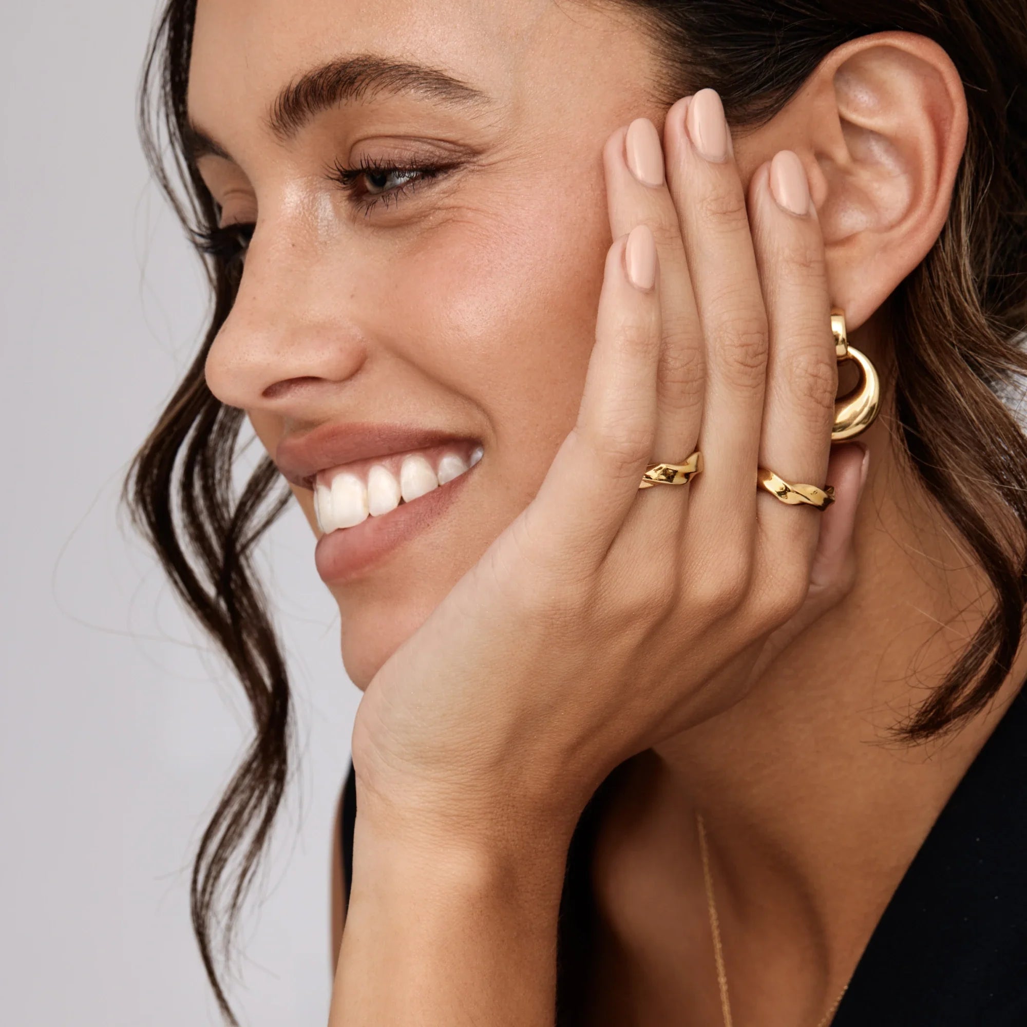 Gold Wave Twist Ring
