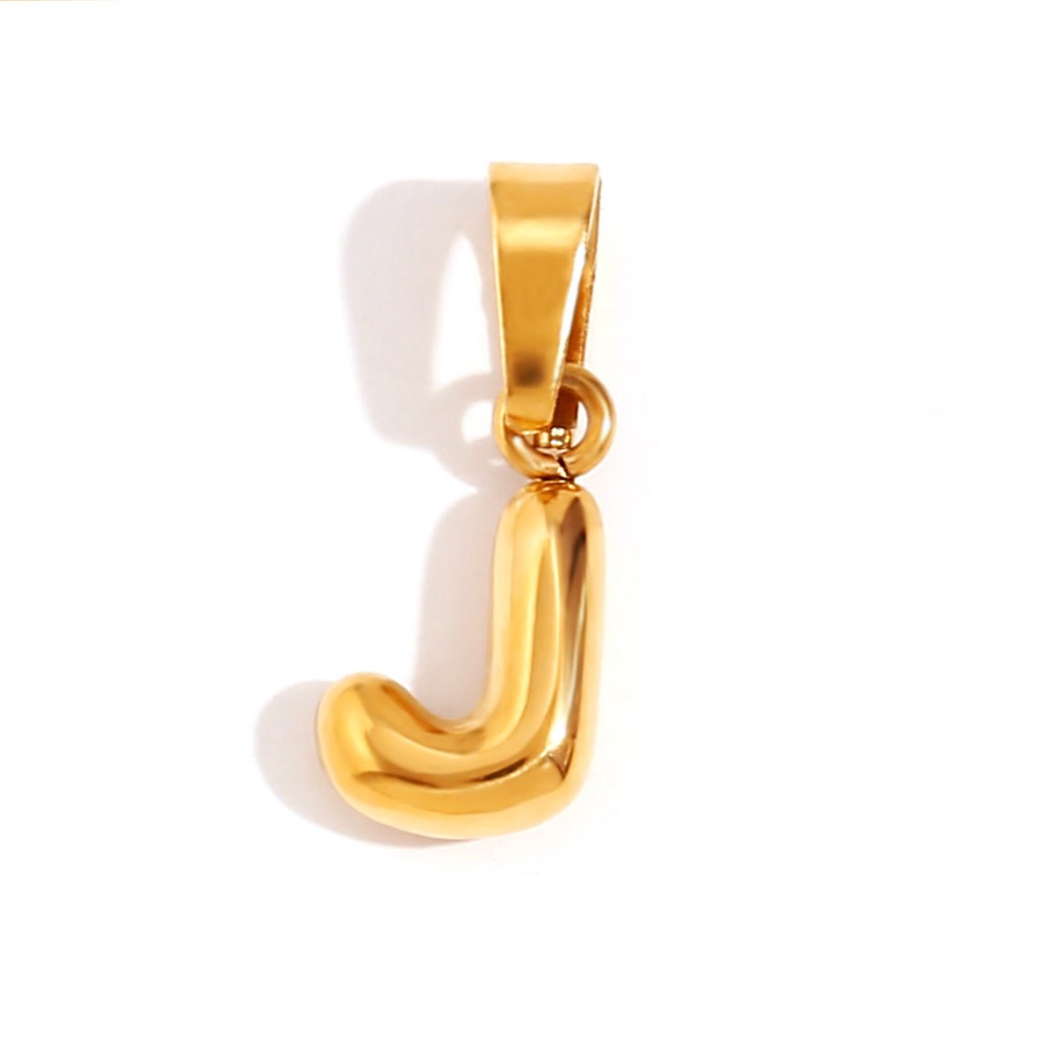 Gold Bubble Letter Necklace