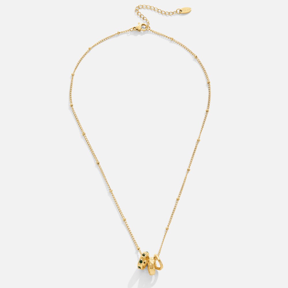 Gold Pendant Necklace with Floral Camilla Design