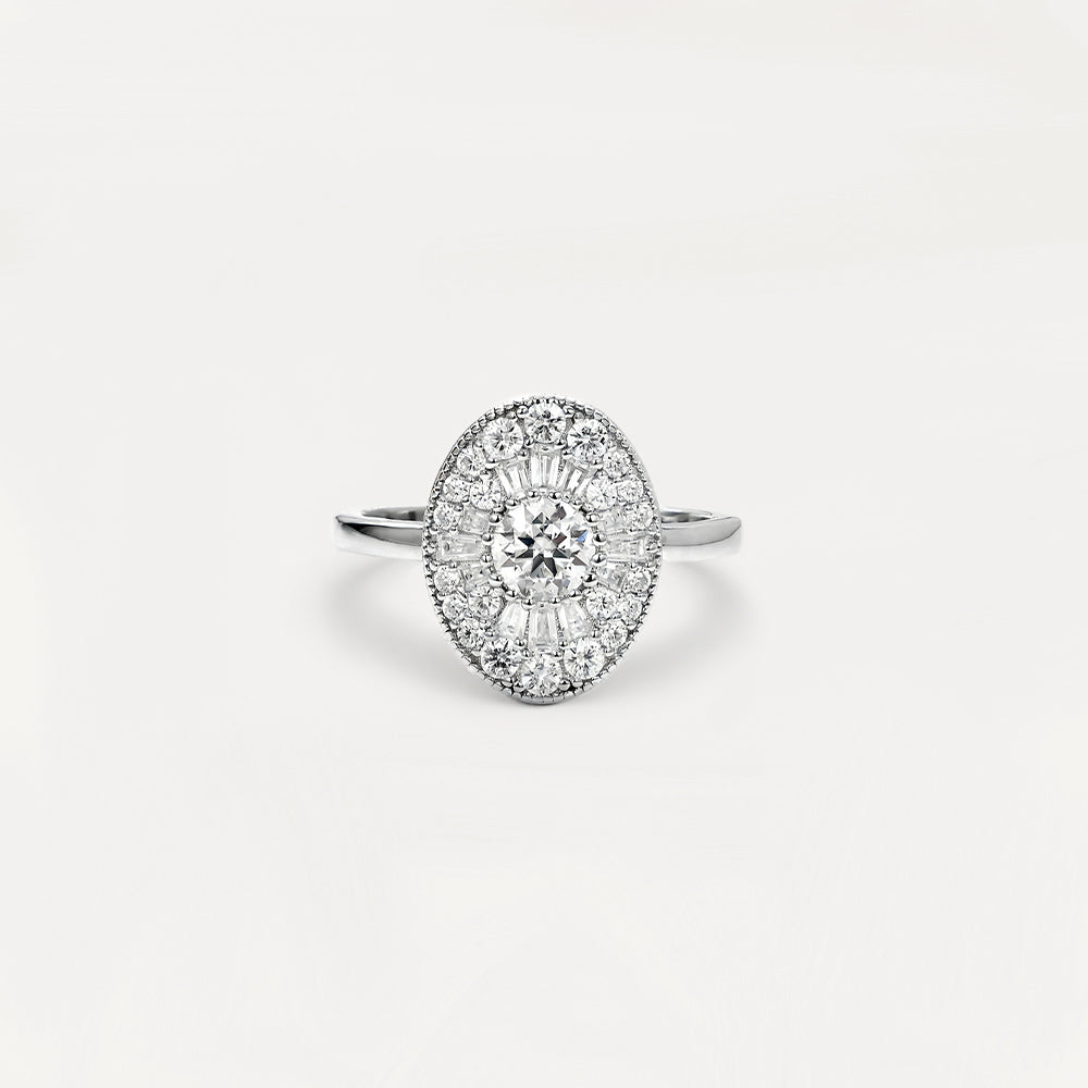 Gold Oval Ring with Infinite Band