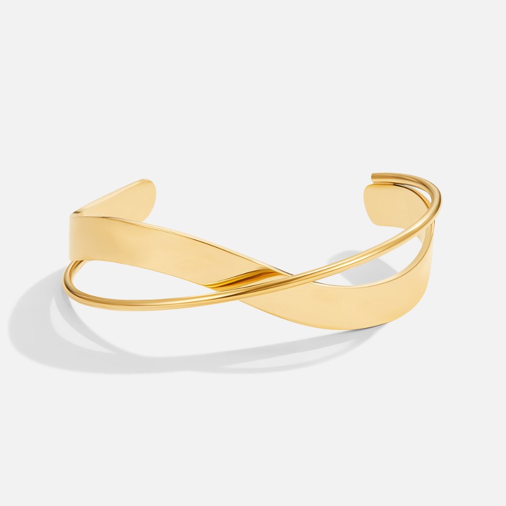 Gold Bangle with Smooth Polished Finish