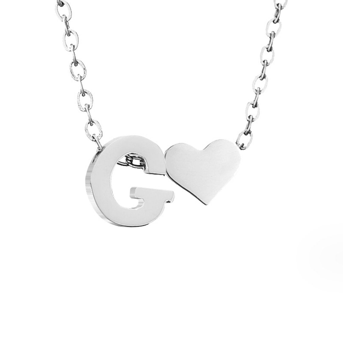 Silver Necklace with Forever Love Letter Pendant