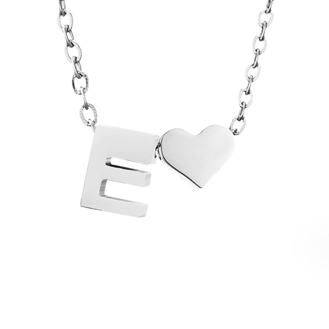Silver Necklace with Forever Love Letter Pendant