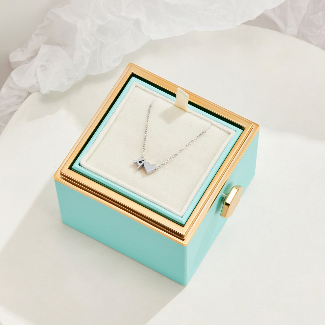 Silver Necklace with Forever Love Letter Pendant