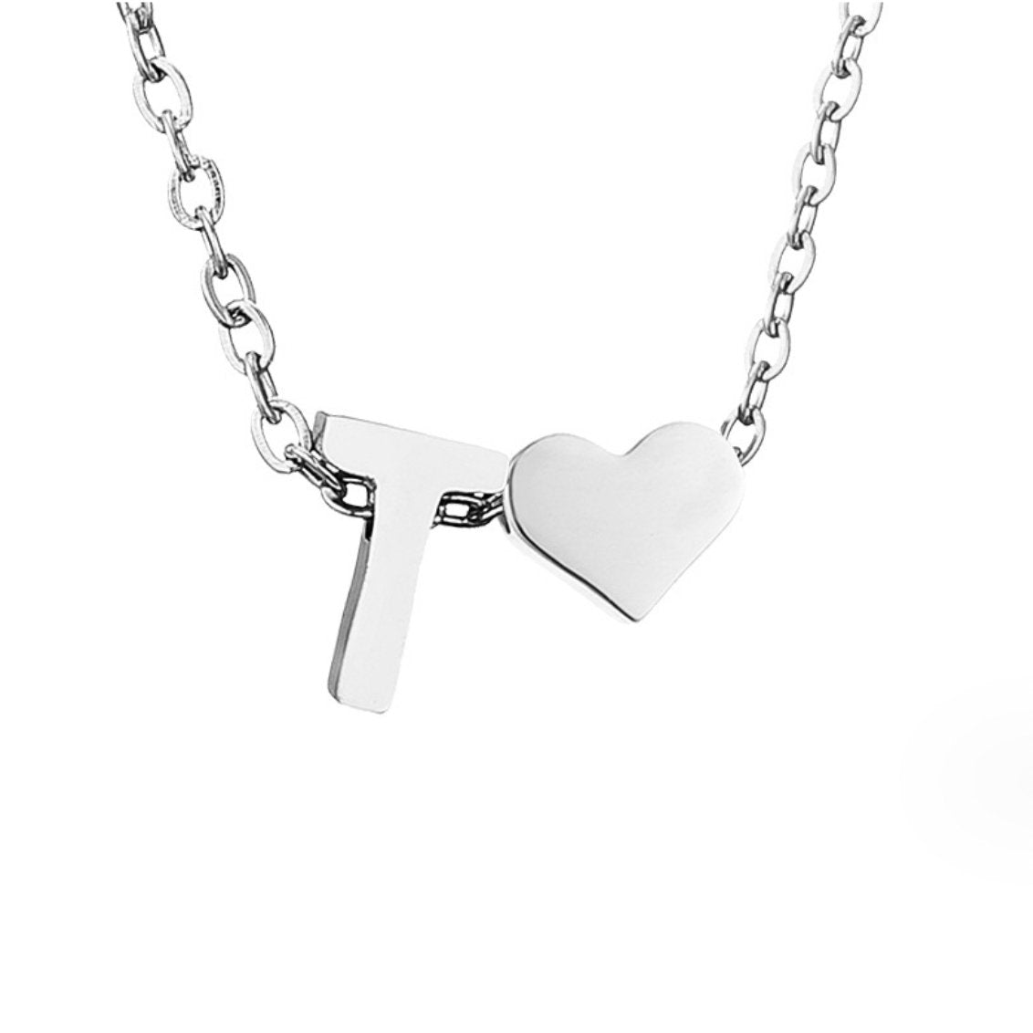 Silver Necklace with Forever Love Letter Pendant