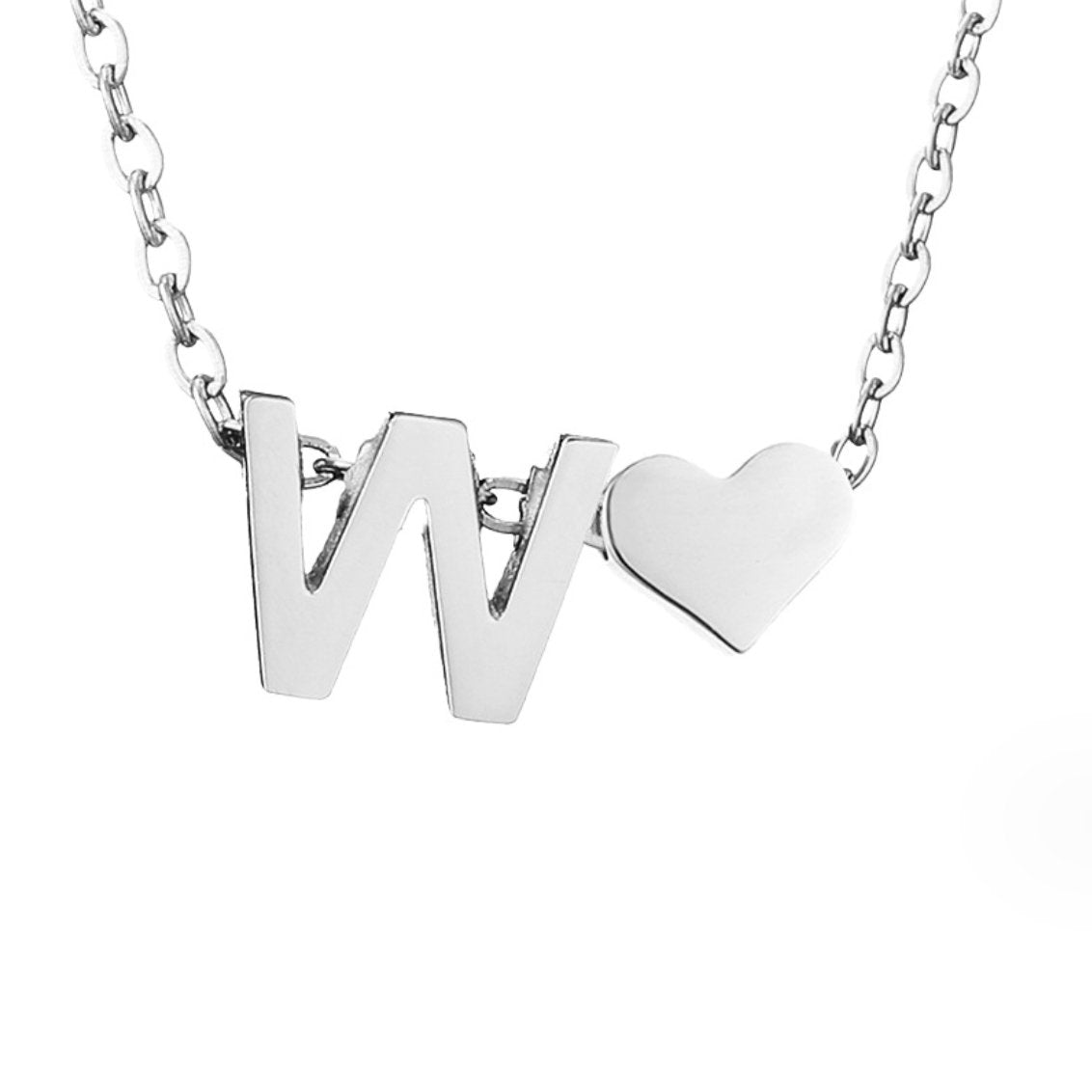 Silver Necklace with Forever Love Letter Pendant