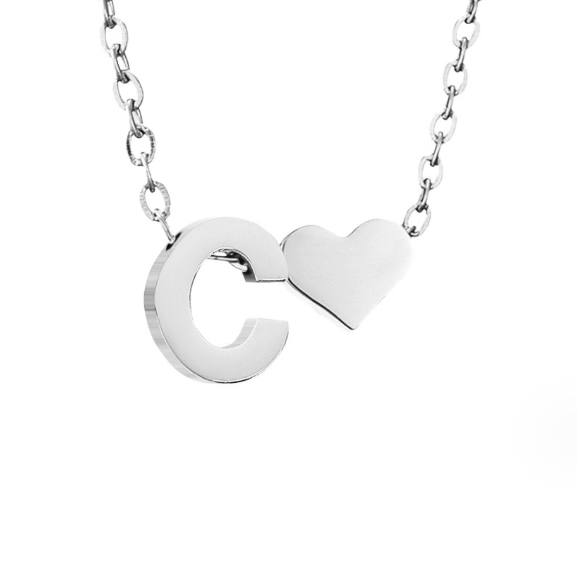 Silver Necklace with Forever Love Letter Pendant