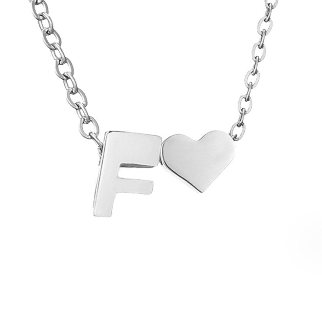 Silver Necklace with Forever Love Letter Pendant