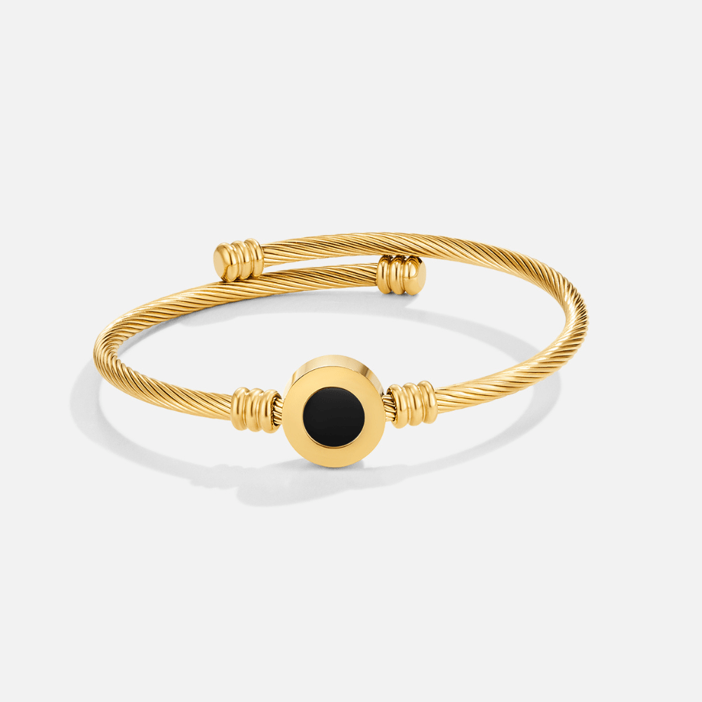 Gold Bangle with Smooth Finish