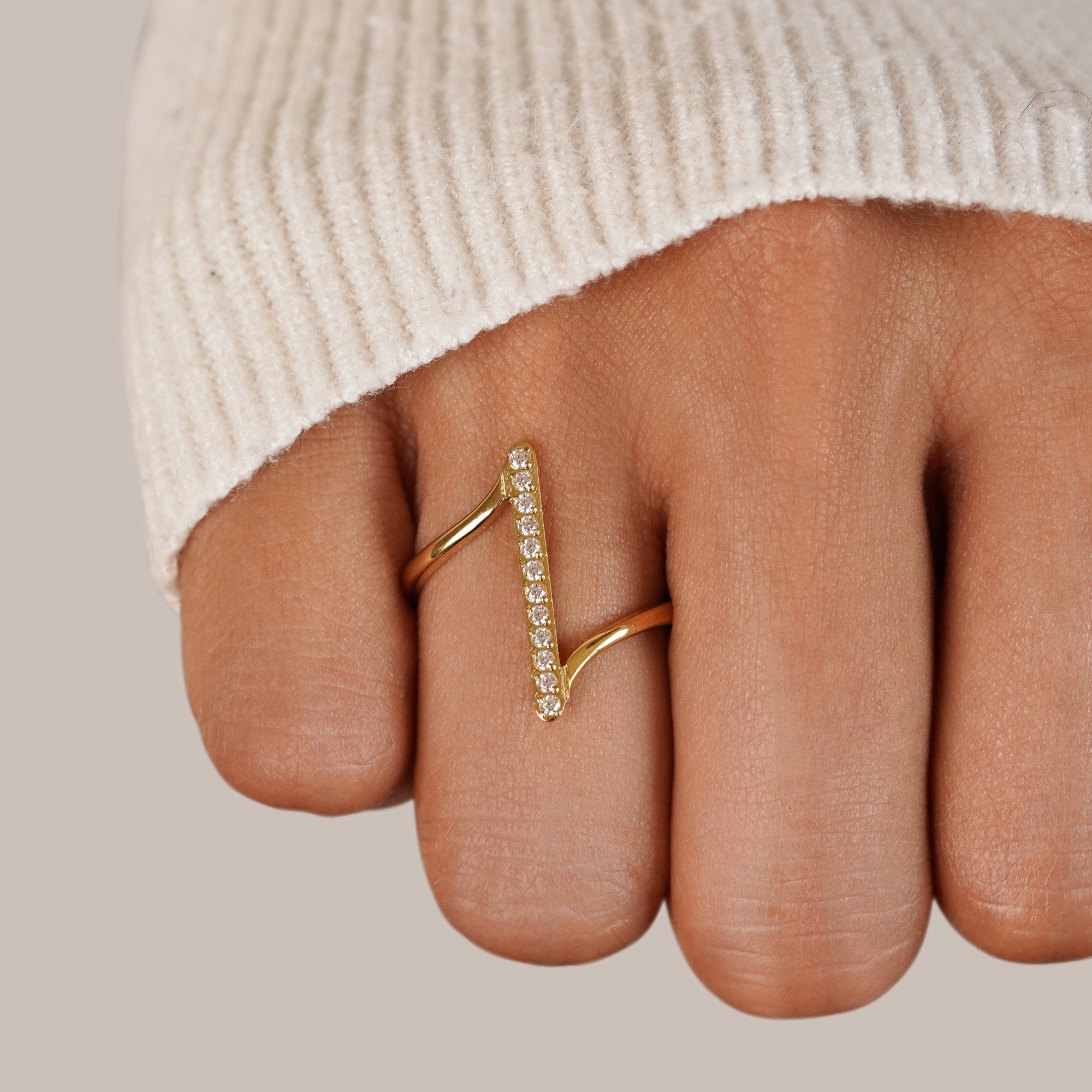 Gold Twisted Band Ring