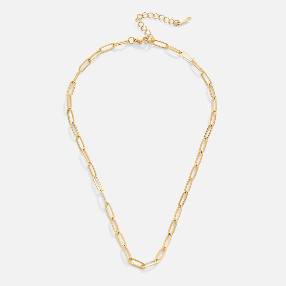 Gold Paperclip Chain Necklace