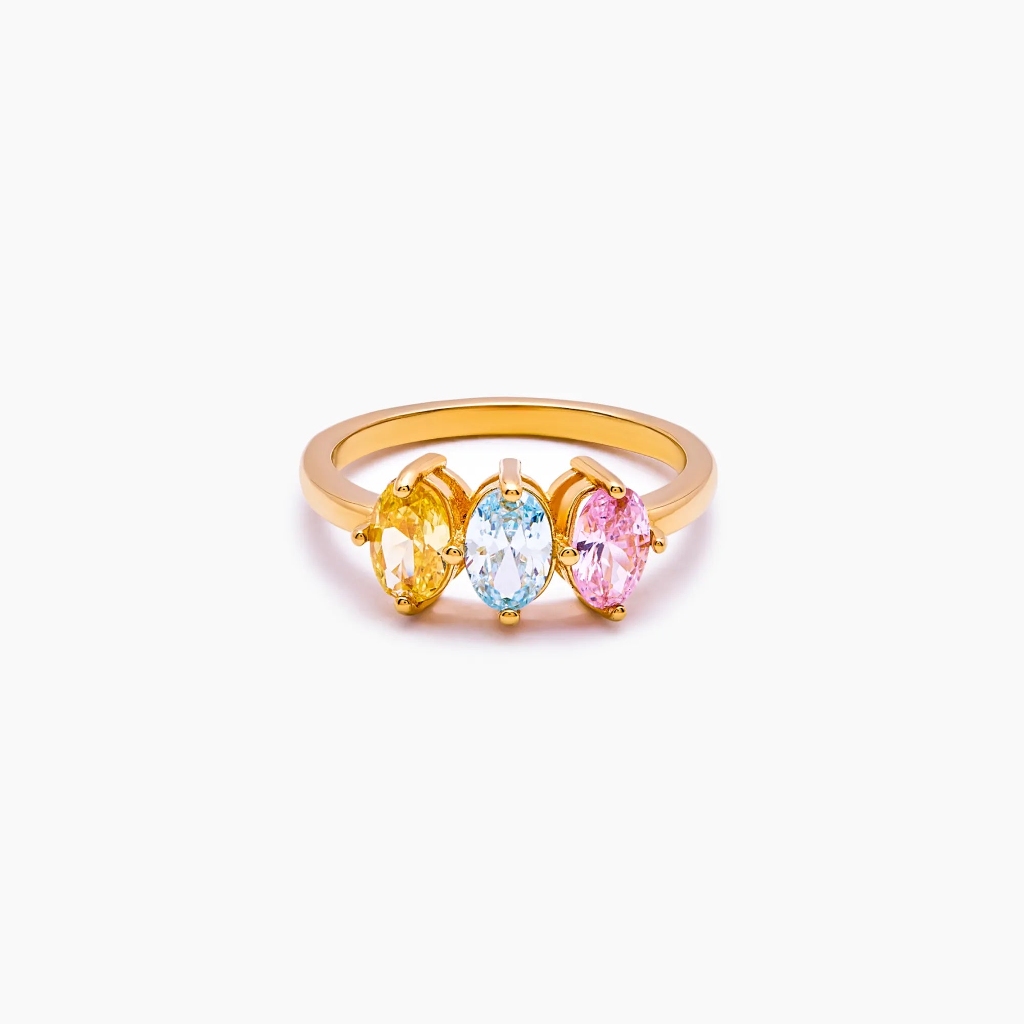 Gold Marquise Family Birthstone Ring