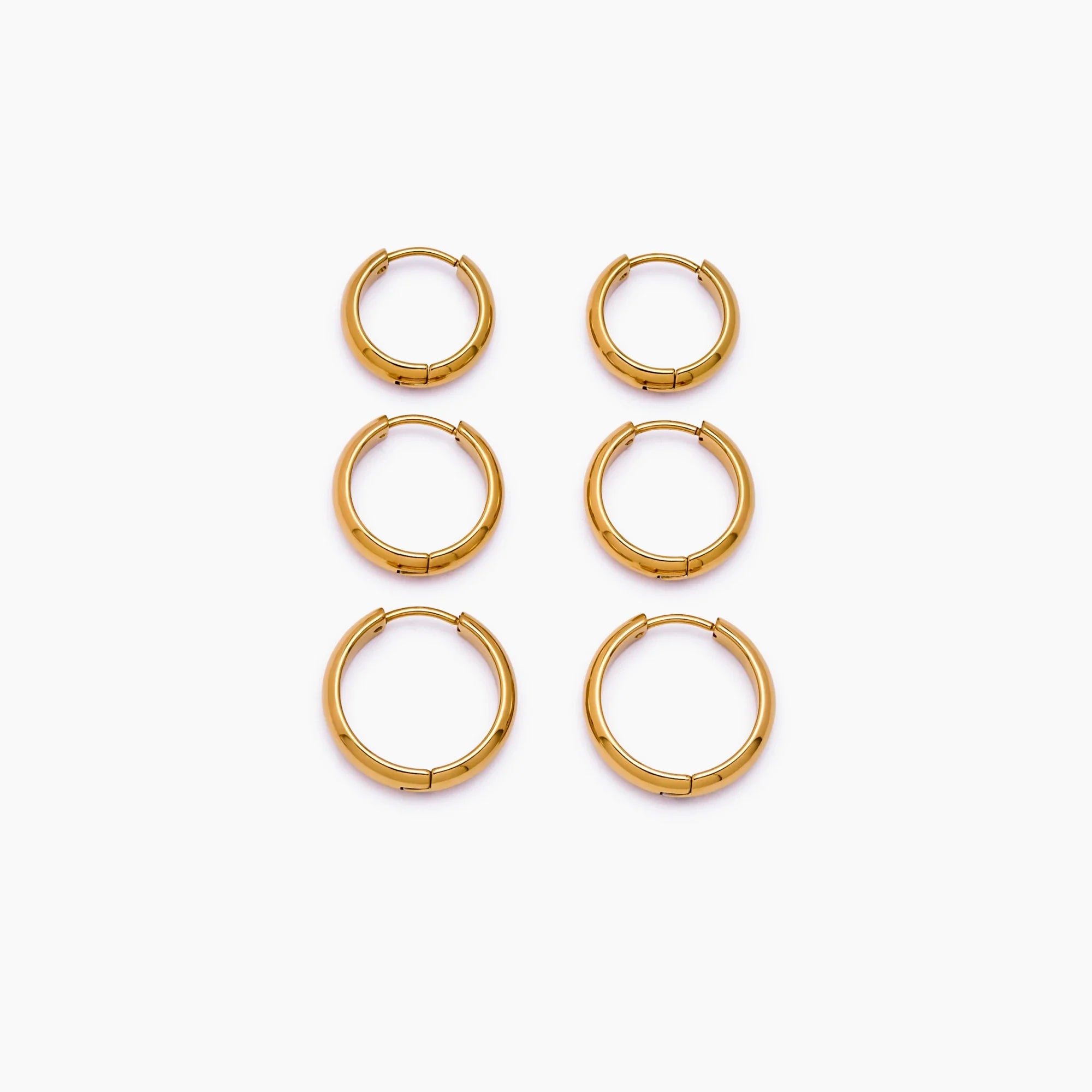 Gold Dome Hoop Earrings