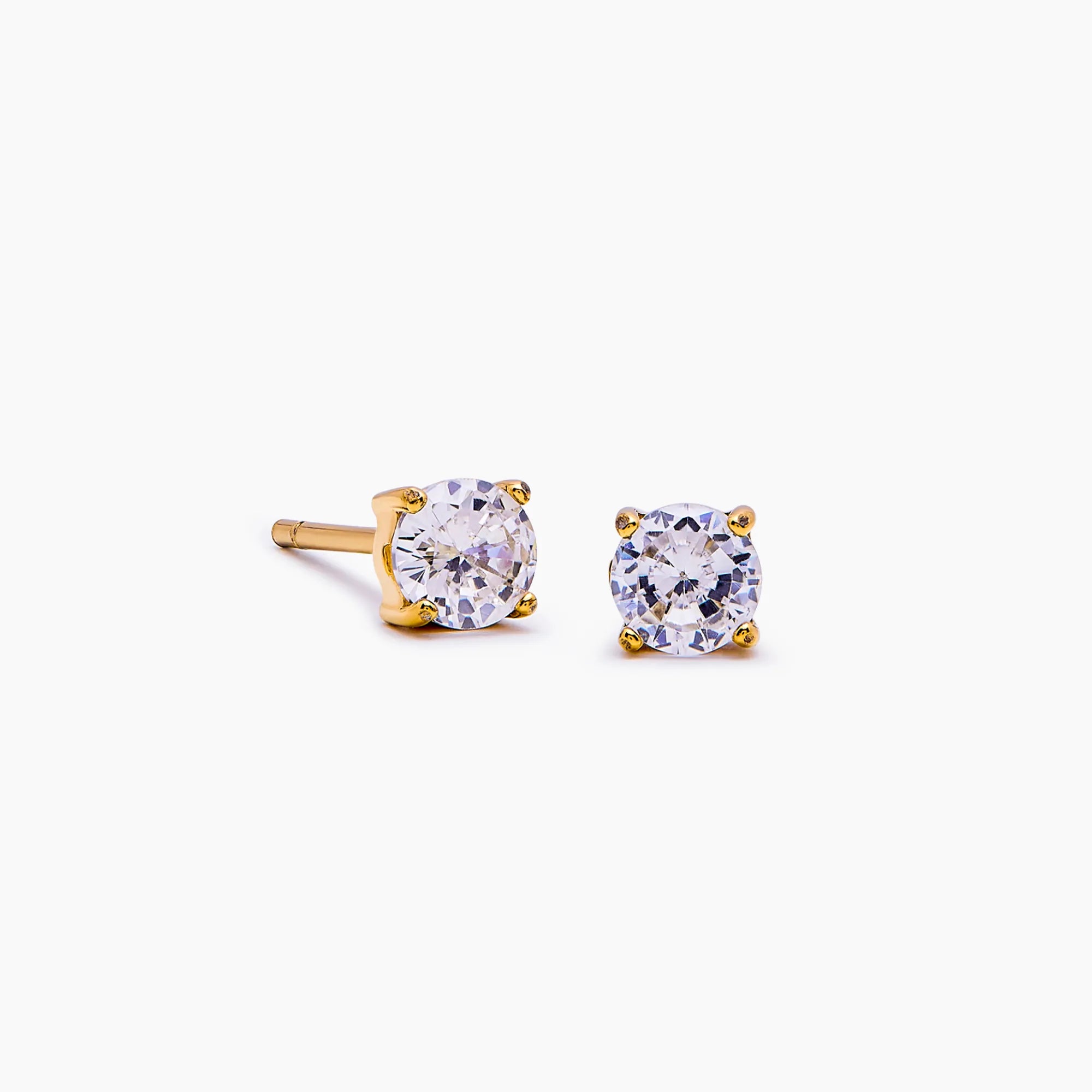 Gold Tennis Stud Earrings