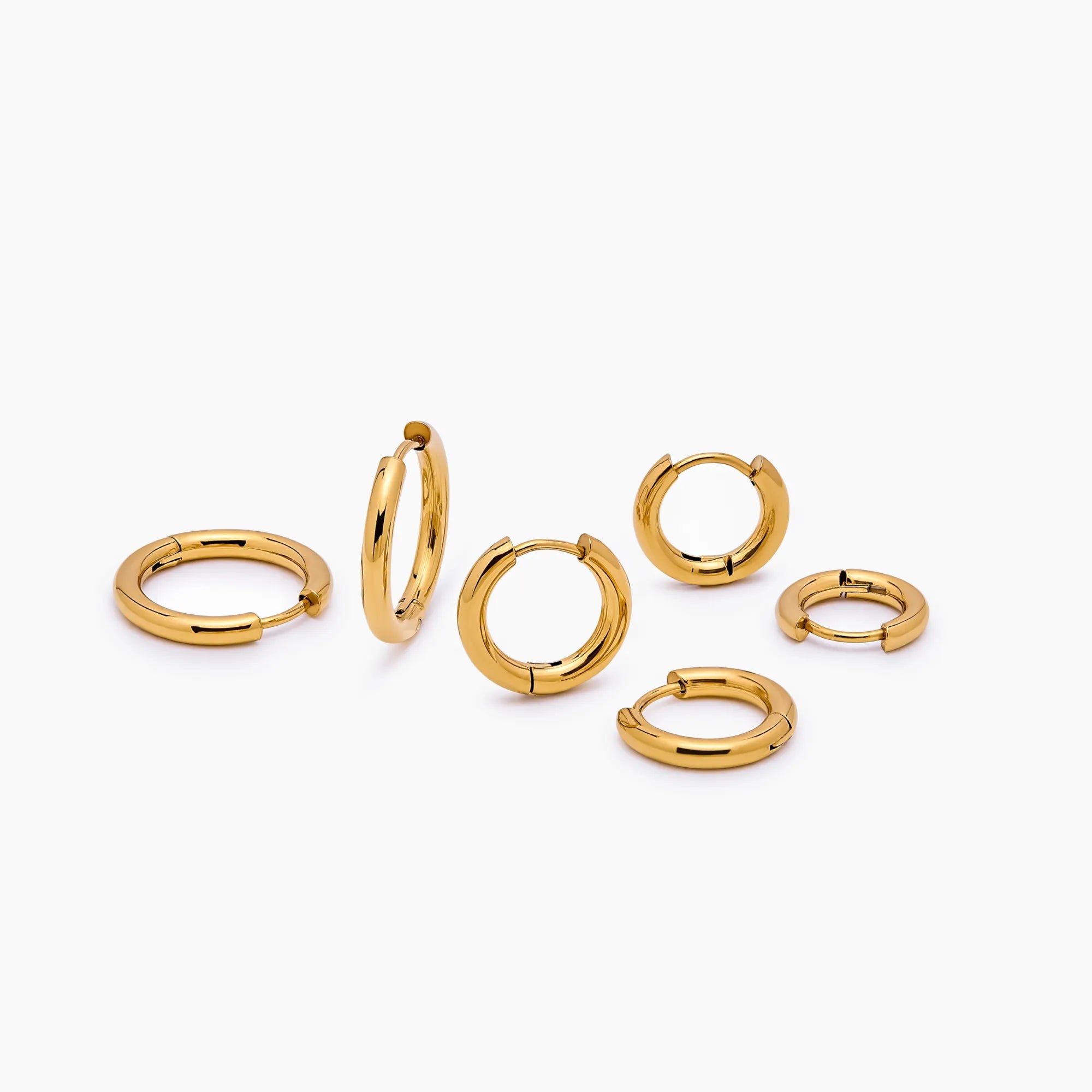 Gold Hoop Earring Set