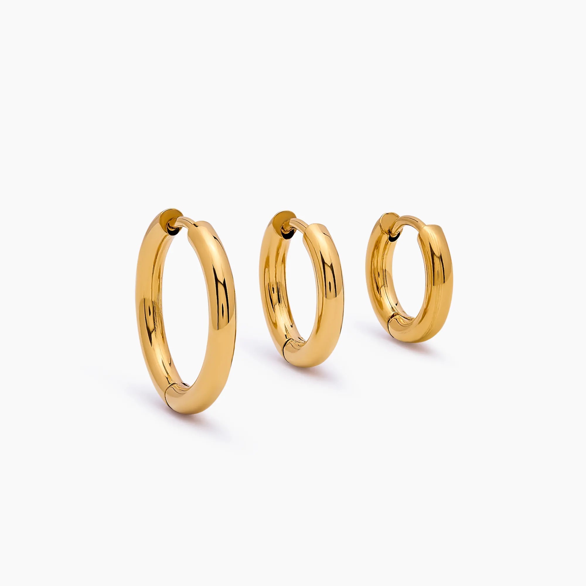 Gold Hoop Earring Set