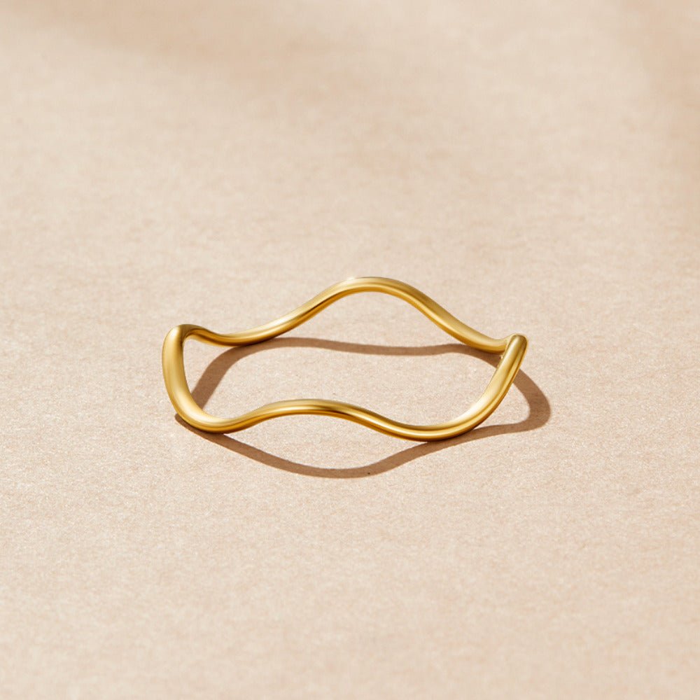 Gold Stacking Ring with Smooth Band