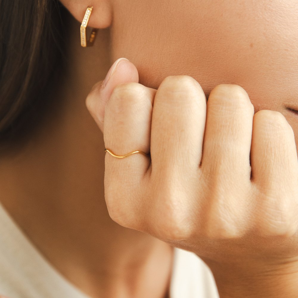 Gold Stacking Ring with Smooth Band