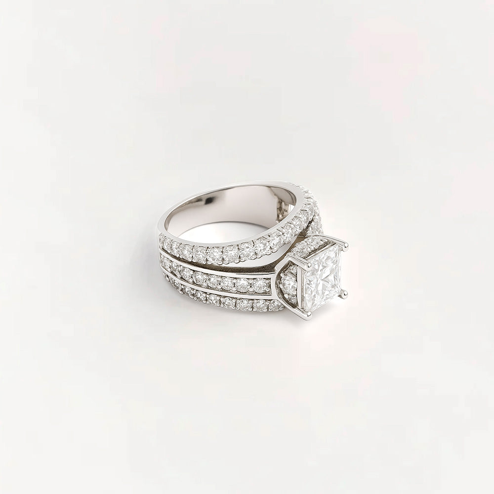 Silver Five-in-One Orbit Ring Set