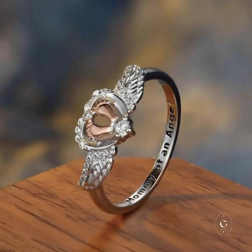 Silver Angel Wing Ring
