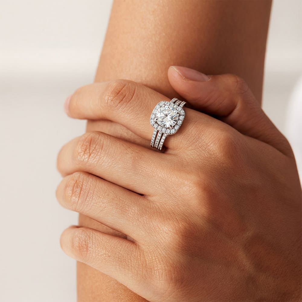 Silver Eternity Ring Set — 3-in-1 Stacking Bands