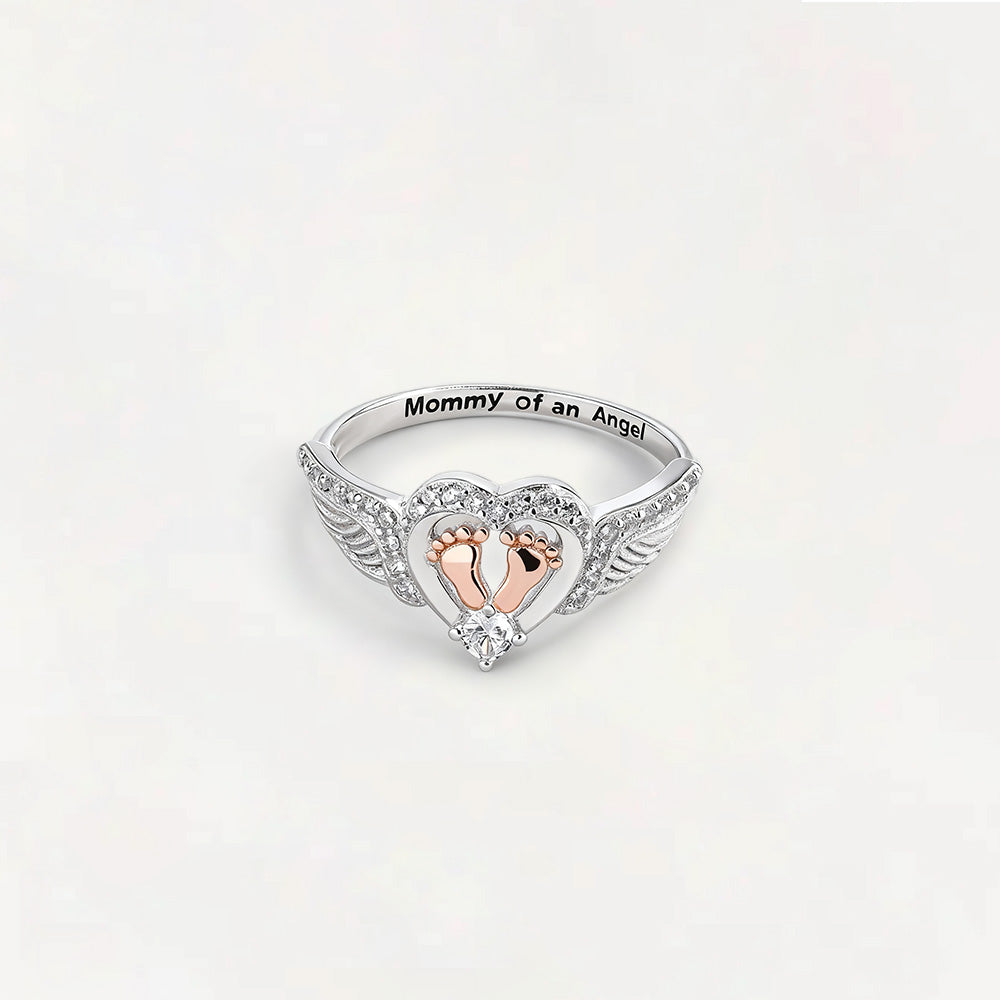 Silver Angel Wing Ring