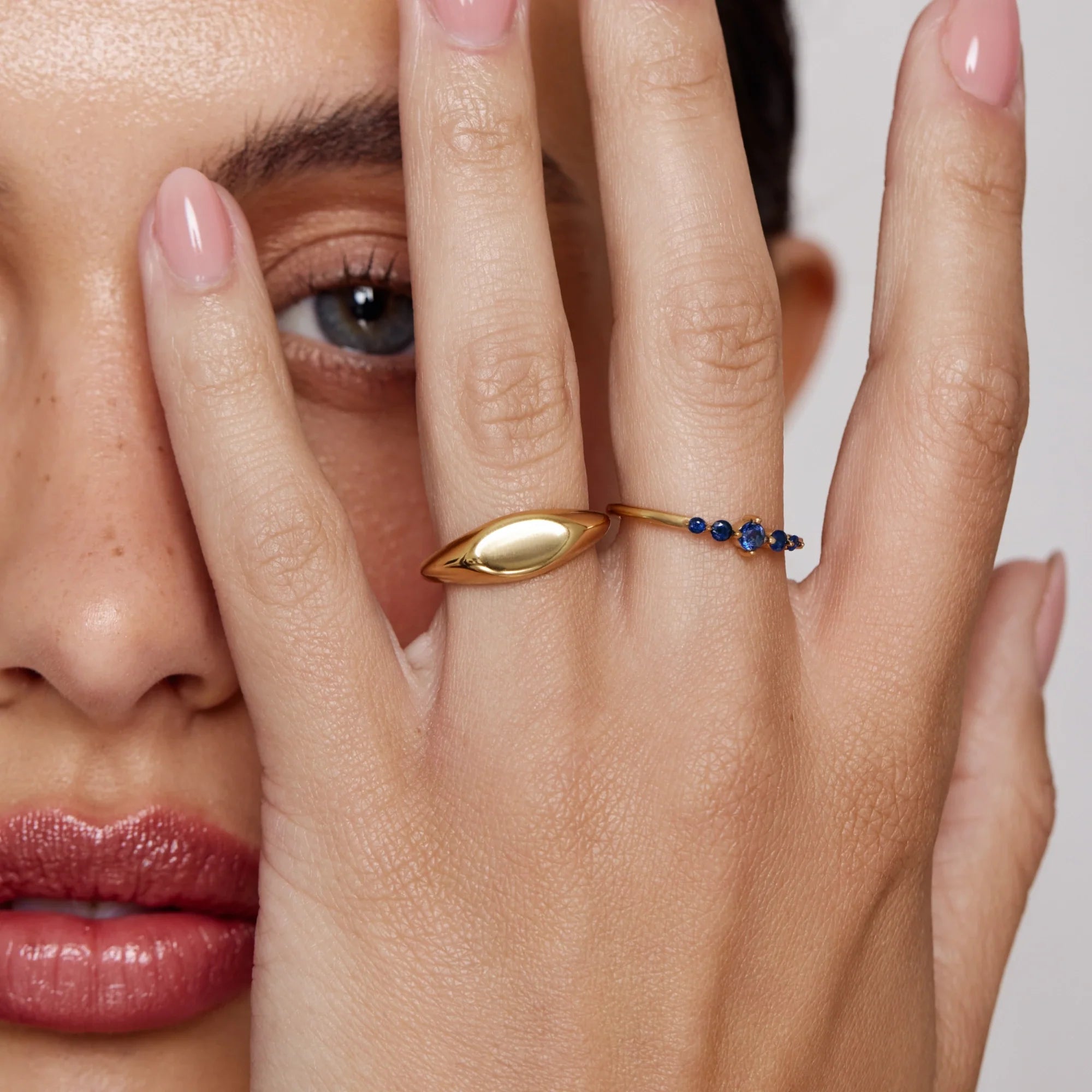 Gold Stacking Ring with Birthstone