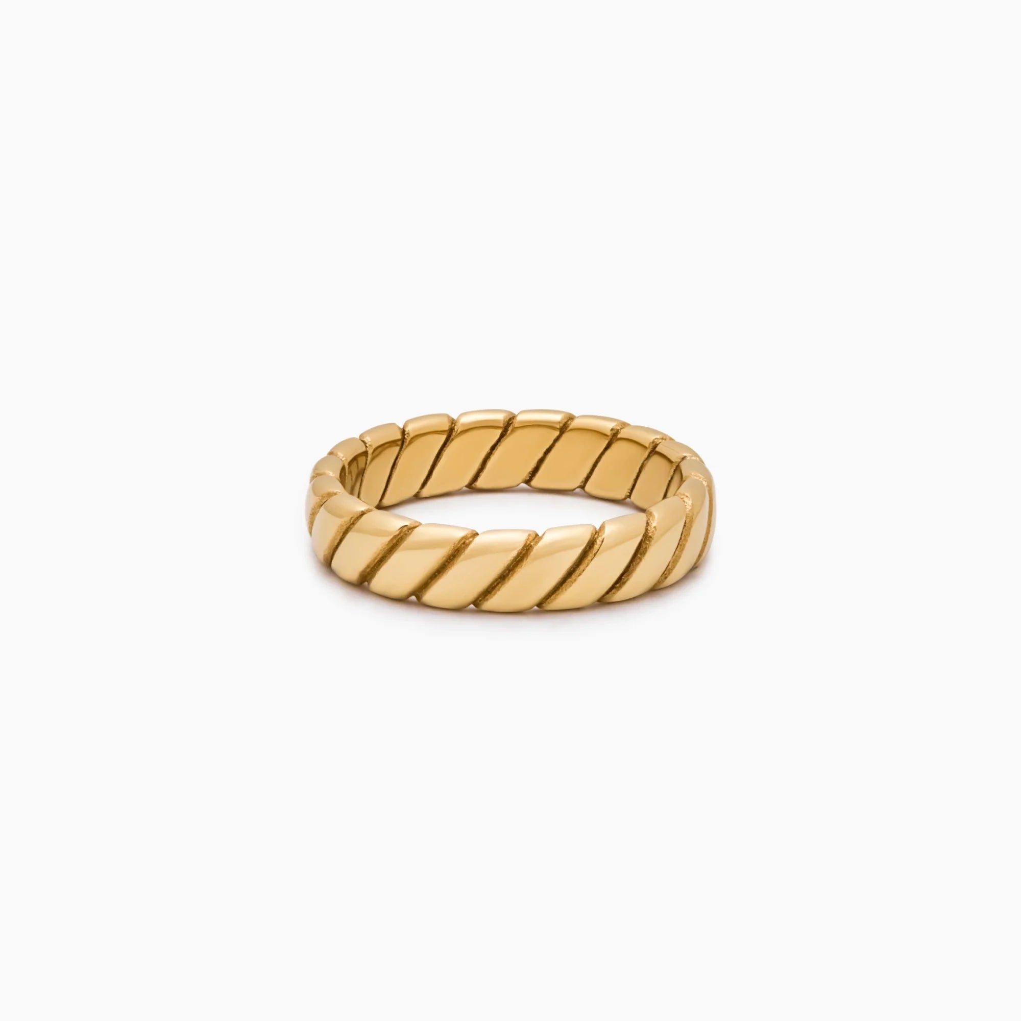 Gold Twist Ring with Bold Band Structure