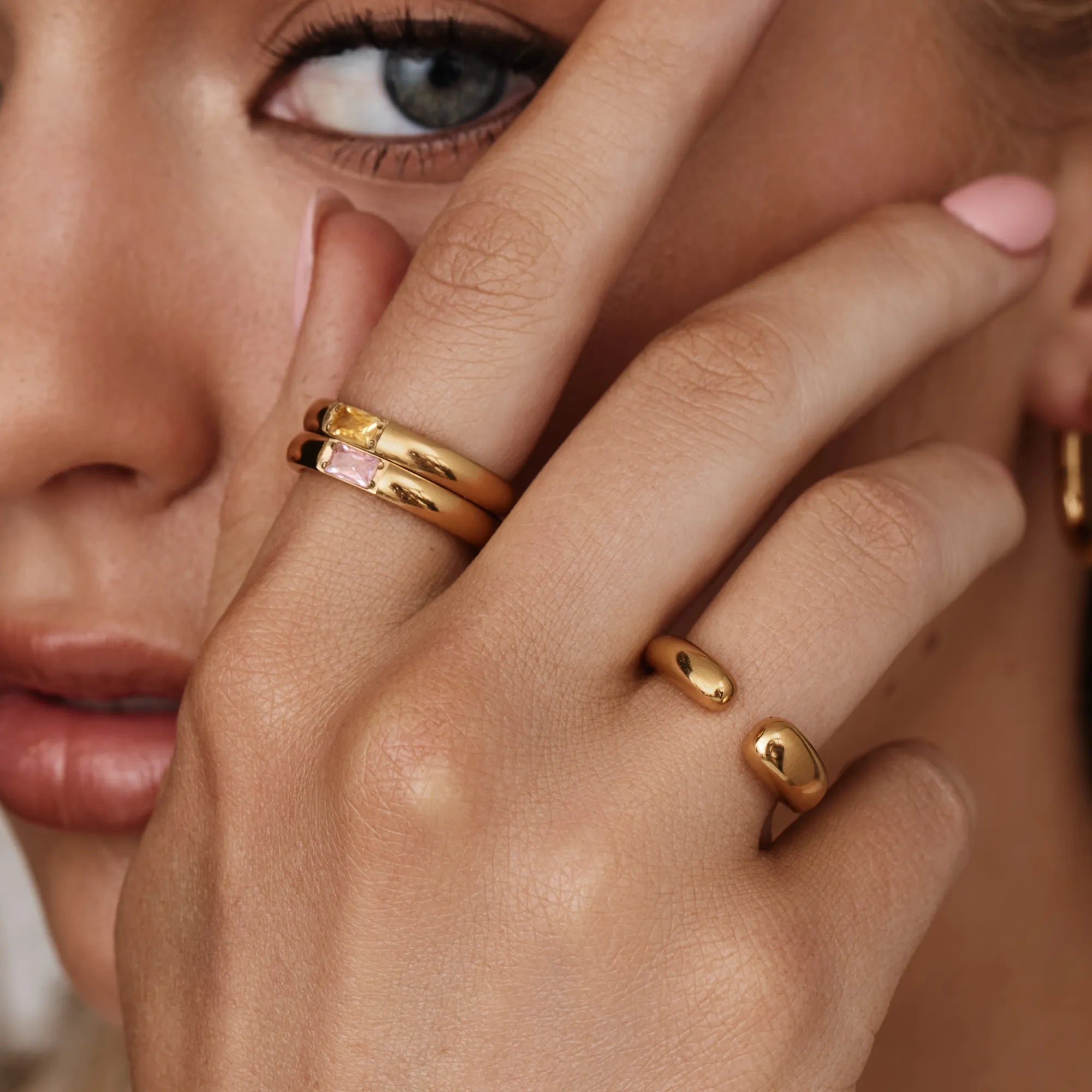 Gold Open Form Ring