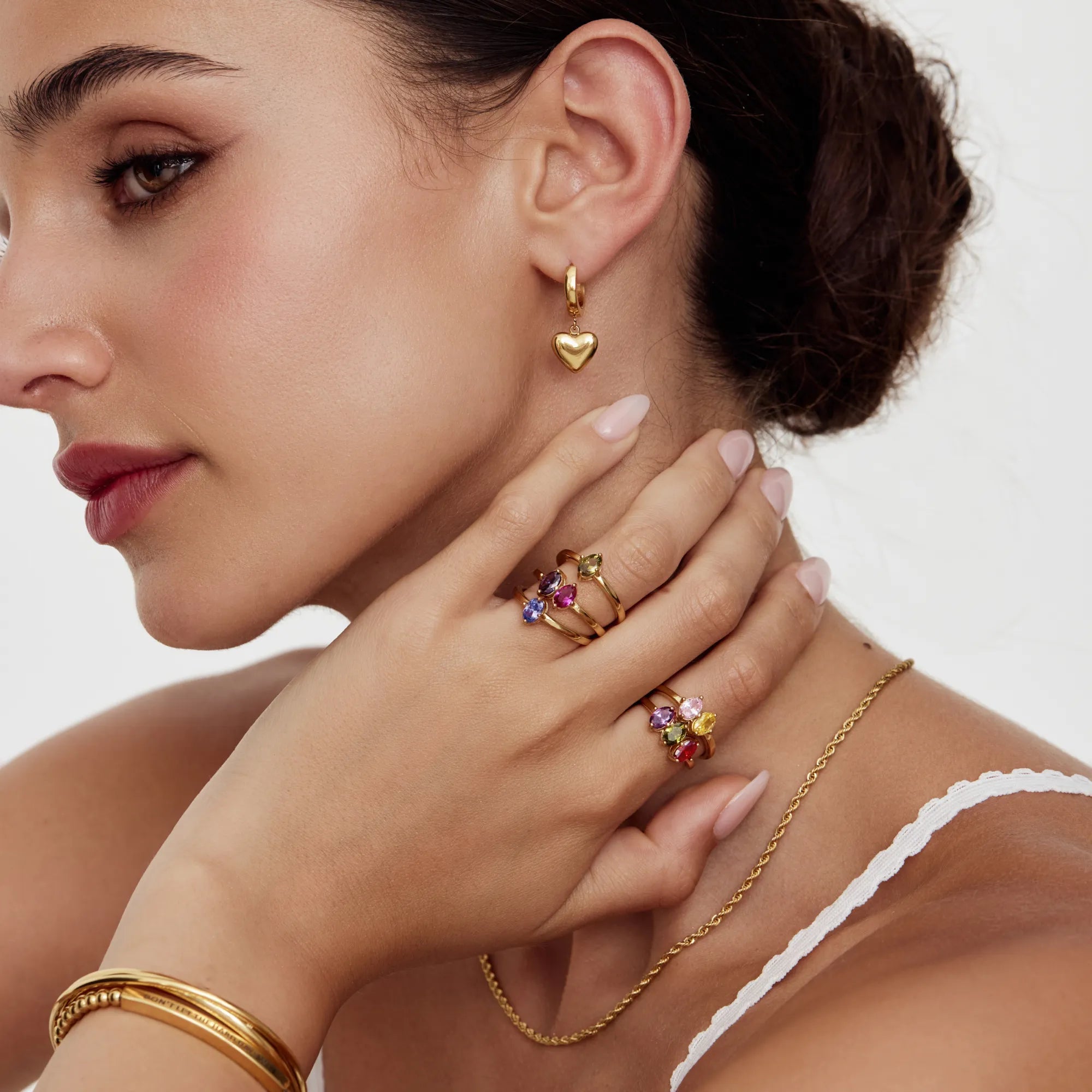 Gold Marquise Family Birthstone Ring