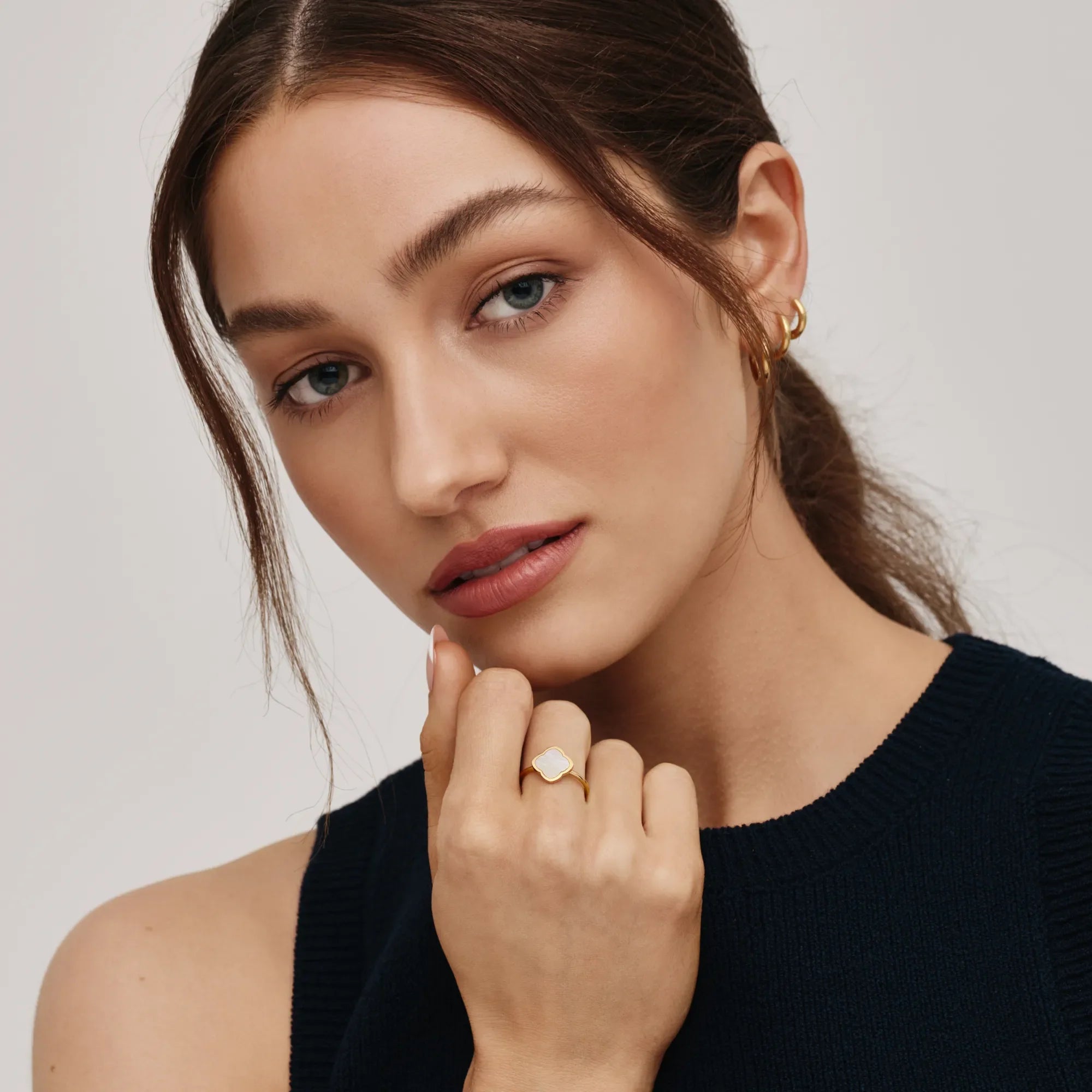 Gold Clover Wrap Ring