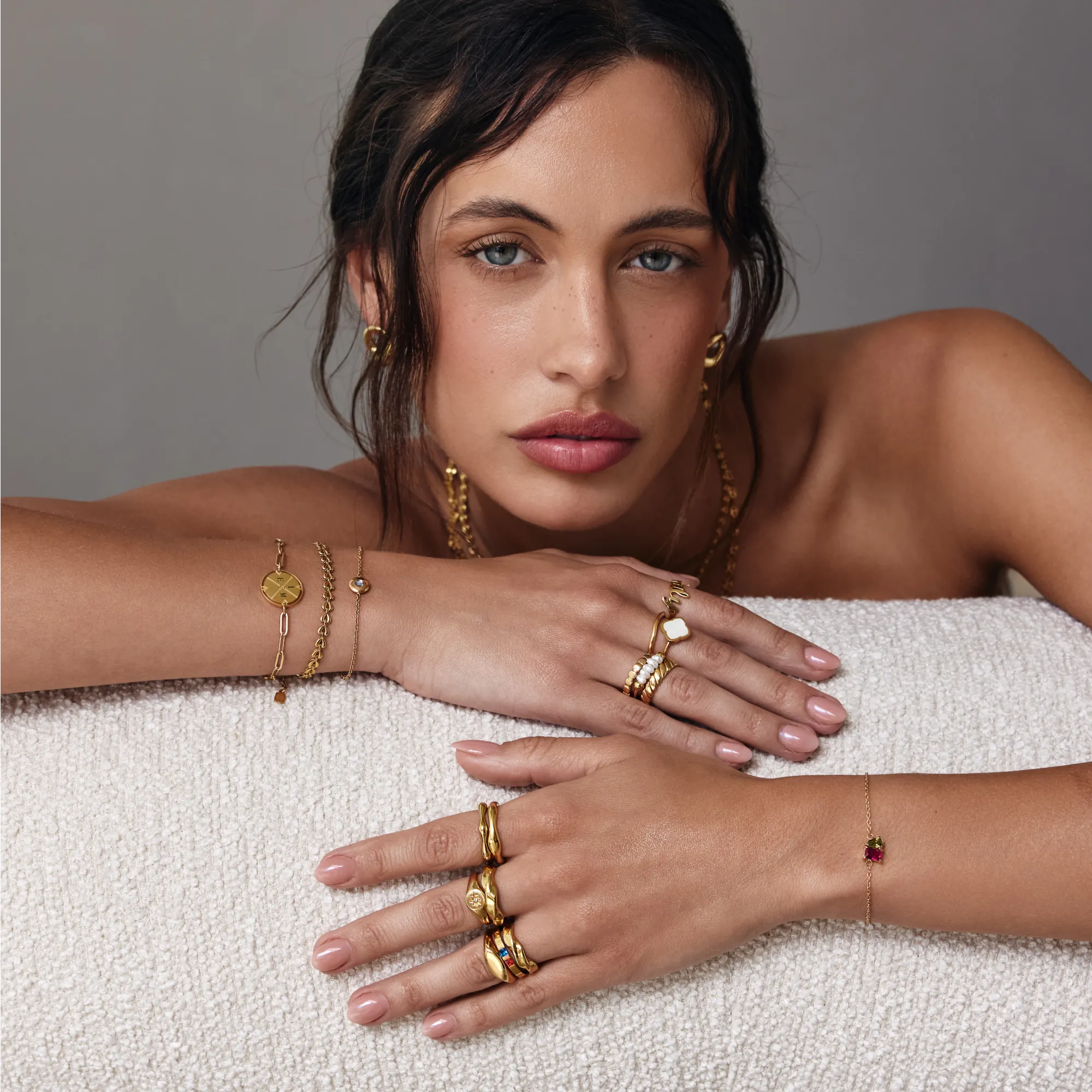 Gold Beaded Ring