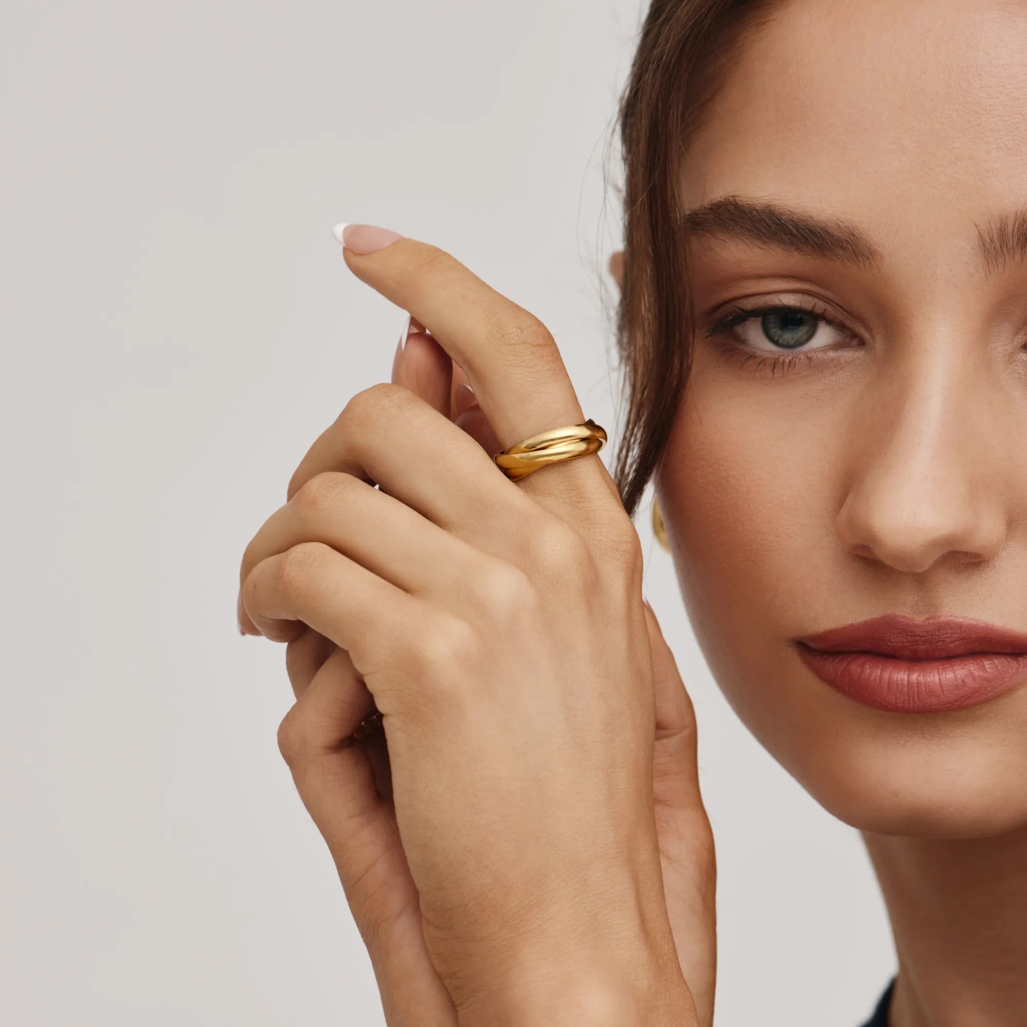 Gold Trio Rolling Ring