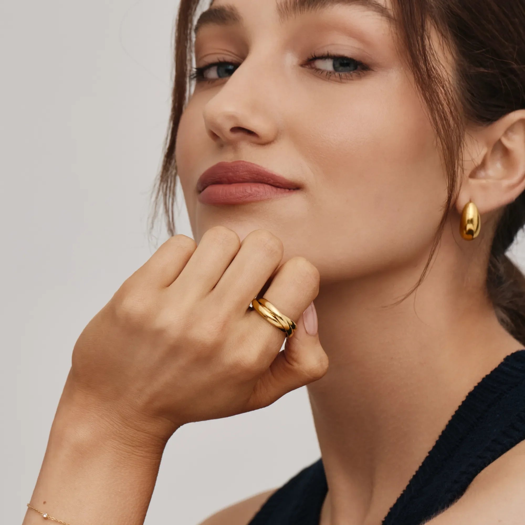 Gold Trio Rolling Ring