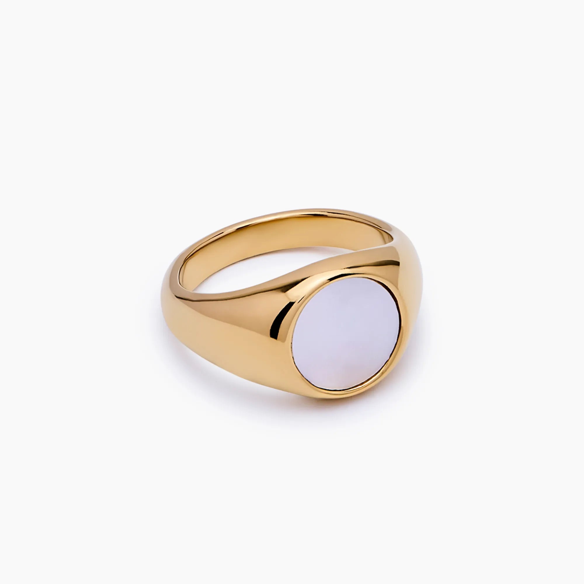 Gold Mother of Pearl Ring