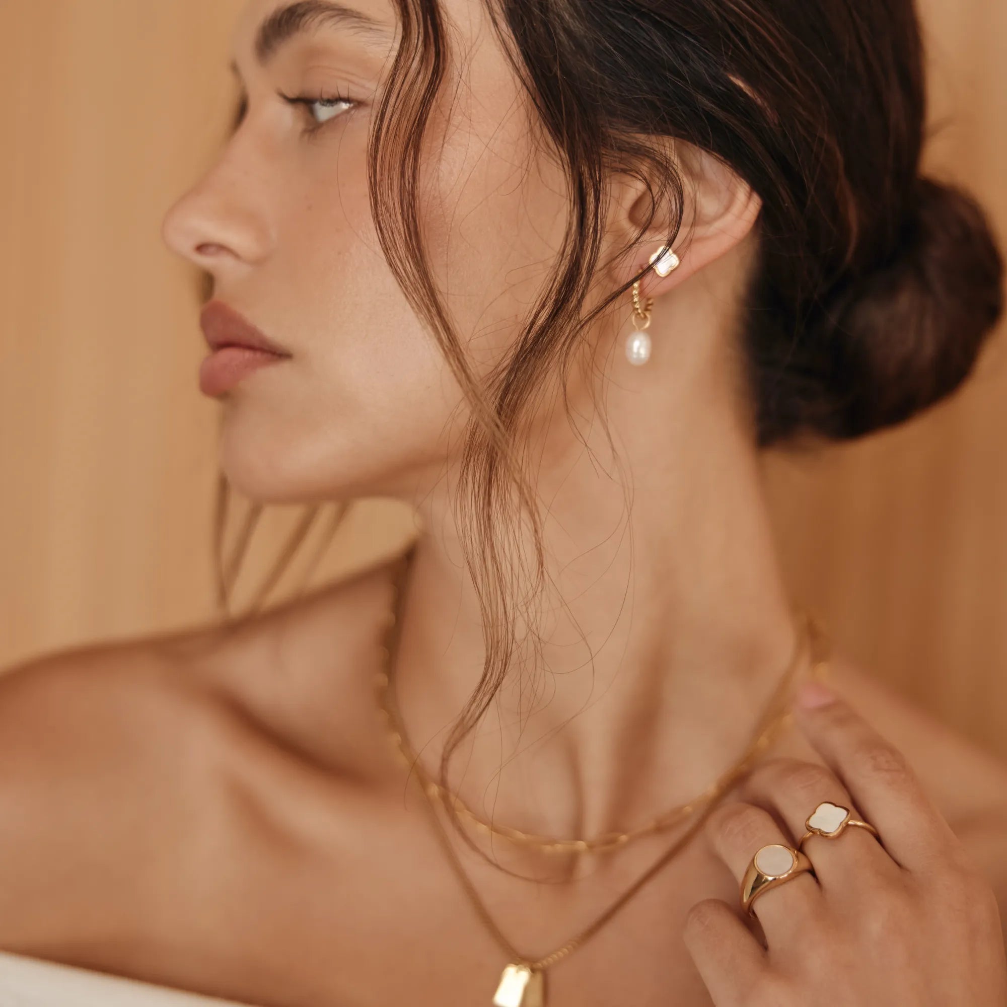 Gold Clover Wrap Ring
