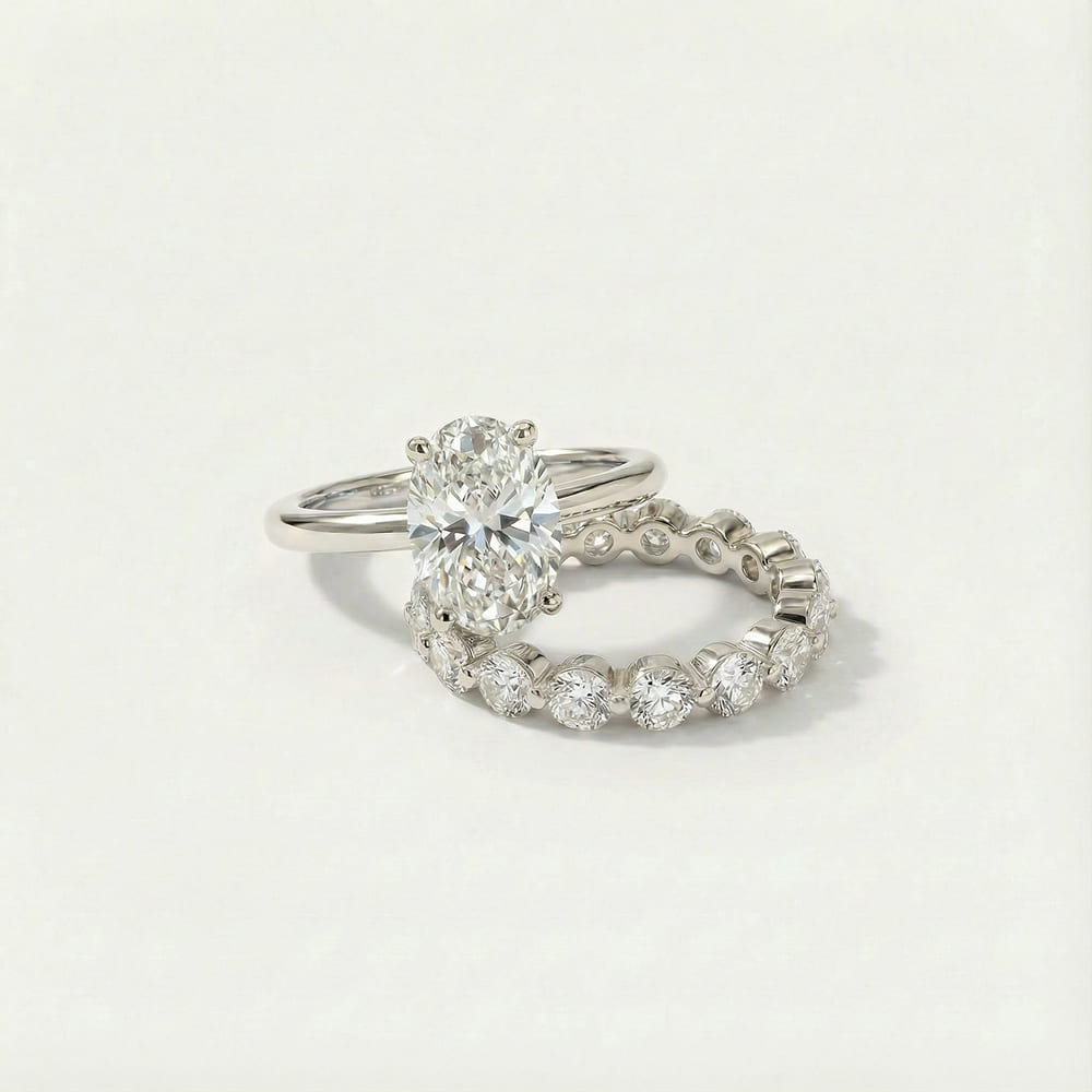 Stacking Ring Set with Morning Dew Design