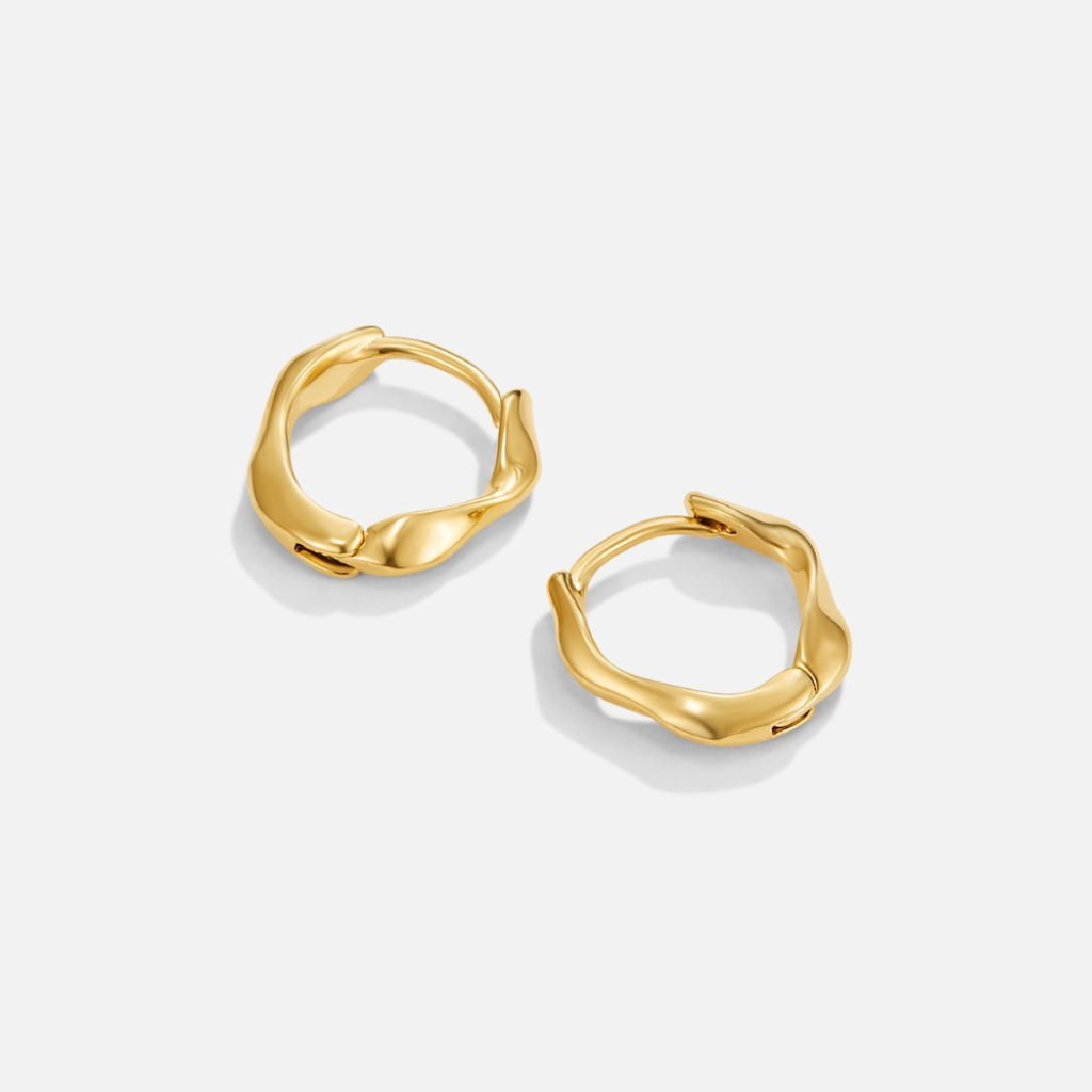 Gold Twisted Hoop Earrings