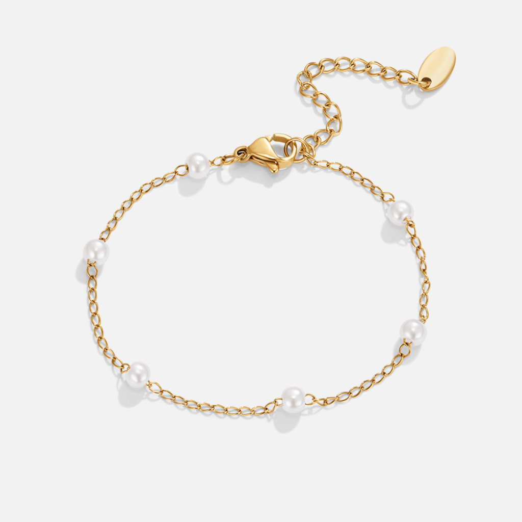 Gold Plated Bracelet with Freshwater Pearls