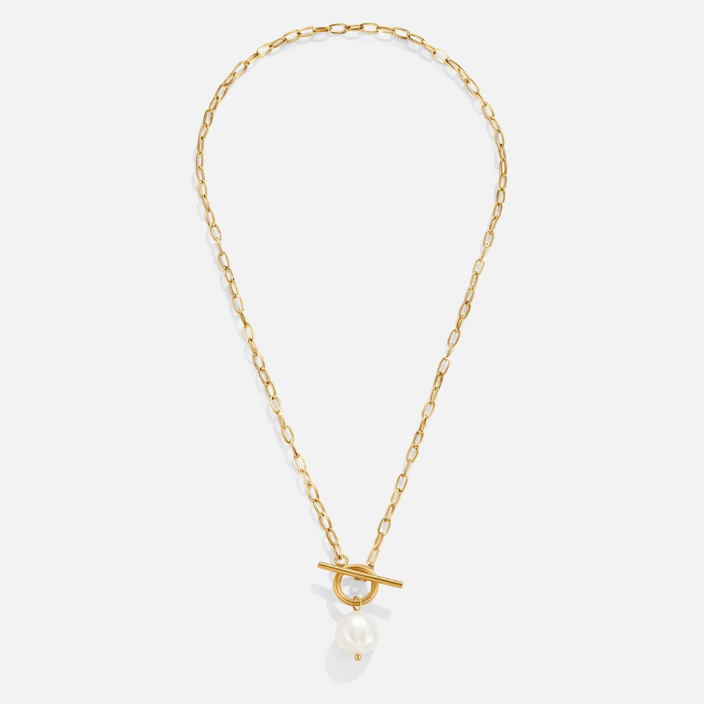 Freshwater Pearl Necklace with Toggle Pendant