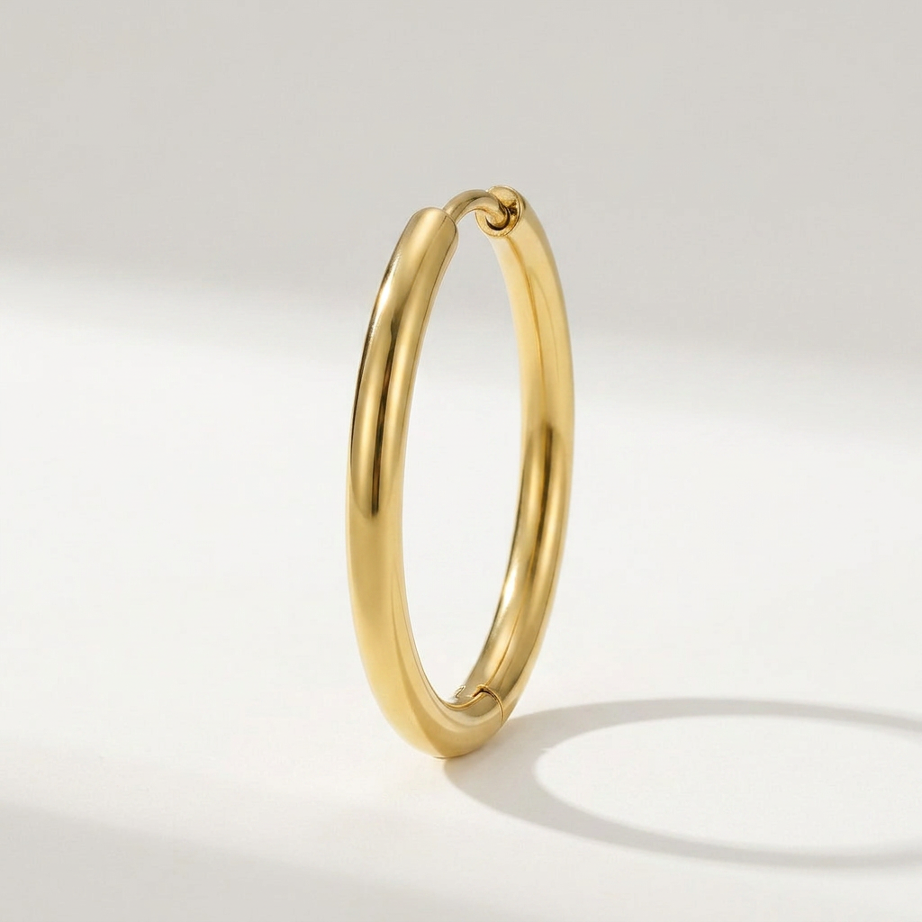 Hoop Earrings Set with Smooth Finish (Set of 3 Pairs)