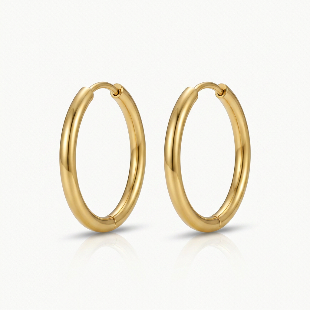 Hoop Earrings Set with Smooth Finish (Set of 3 Pairs)
