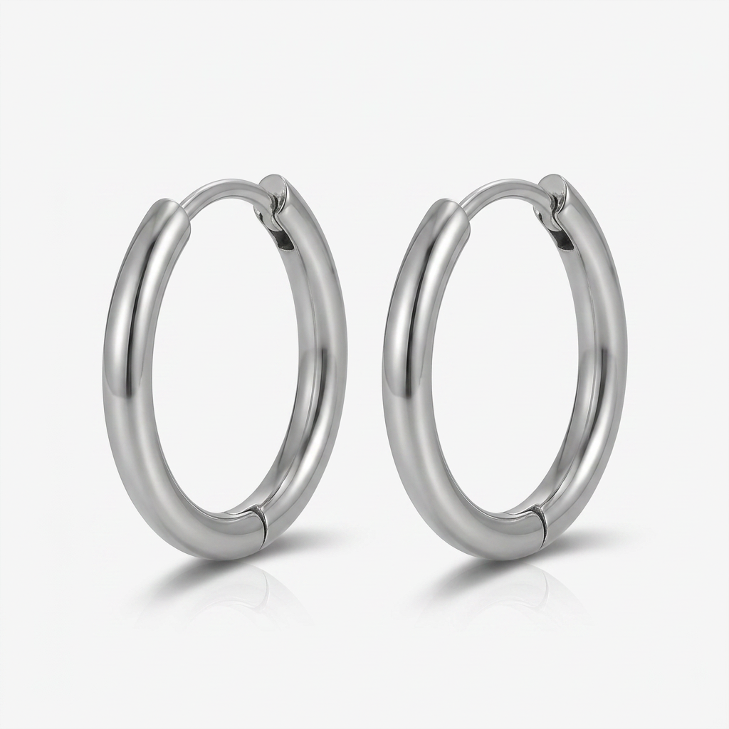 Hoop Earrings Set with Smooth Finish (Set of 3 Pairs)
