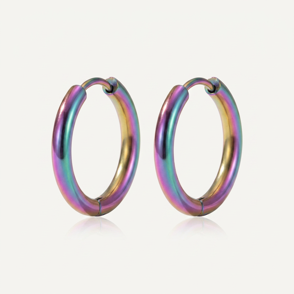 Hoop Earrings Set with Smooth Finish (Set of 3 Pairs)