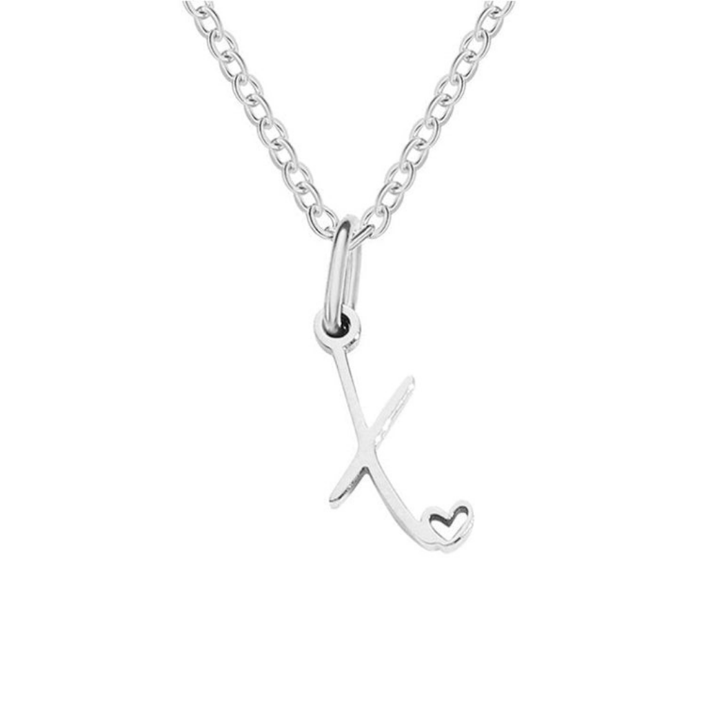 Letter Necklace with Heart Detail