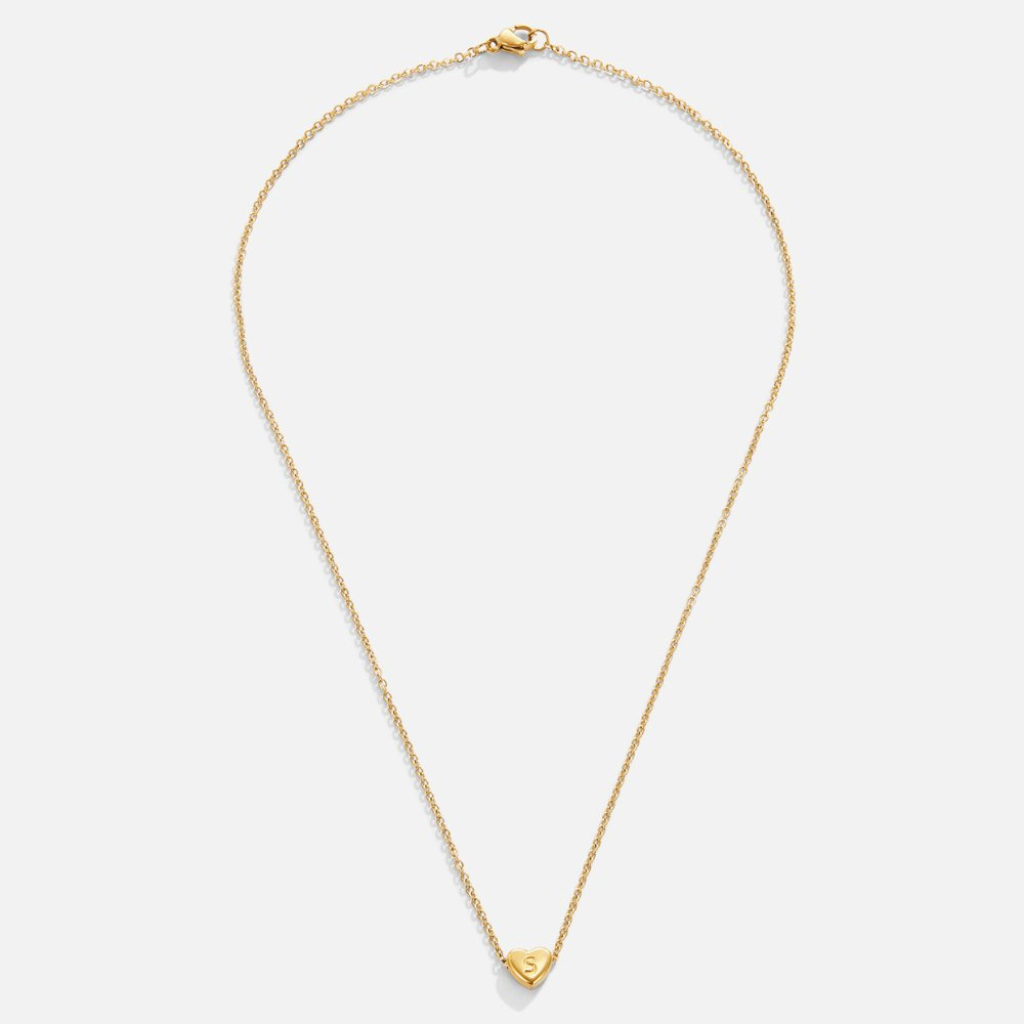 Heart Necklace with Letter Pendant