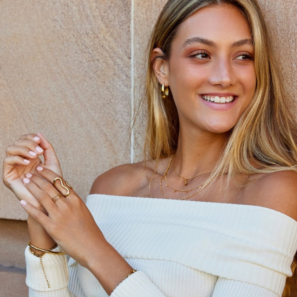 Chunky Hoop Earrings with Rounded Form