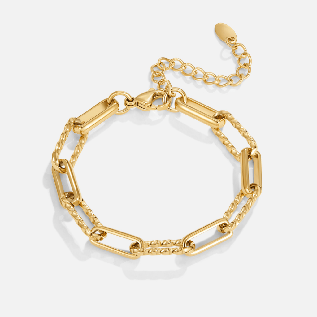Jihan Chunky Chain Bracelet with Mixed Links