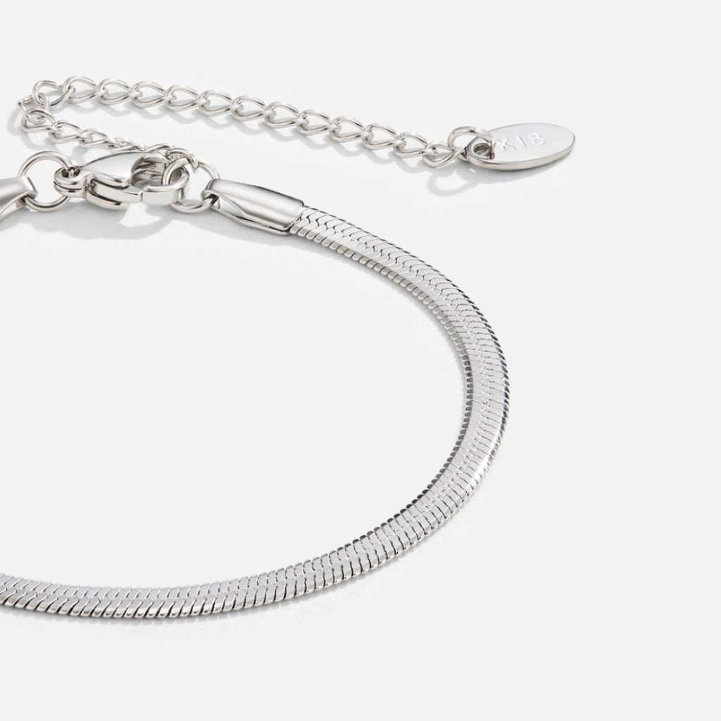 Slim Snake Chain Bracelet with Smooth Finish